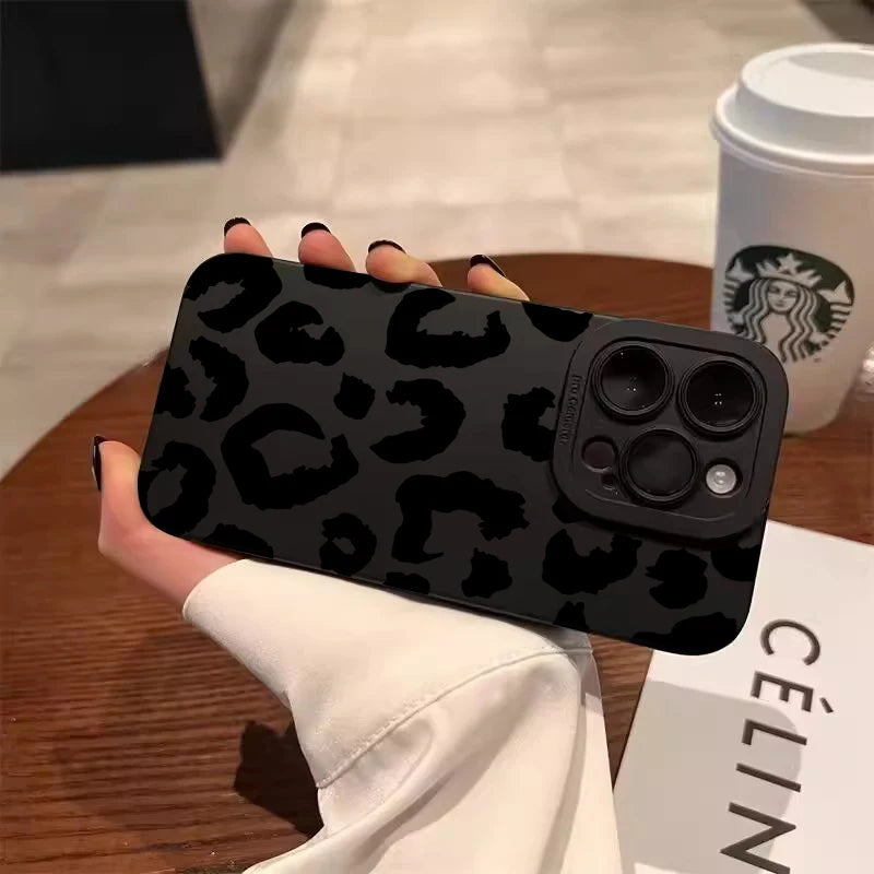 Leopard Design Phone Case with Camera Protection for iPhone