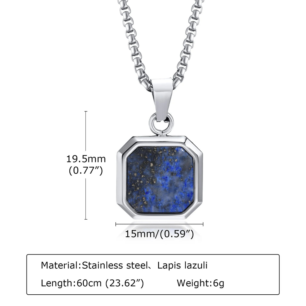 15mm Lapis Lazuli Pendant Necklace
