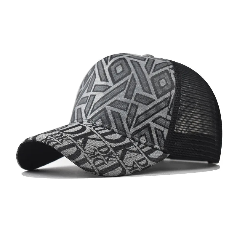2025 UrbanEdge™ Plaid Mesh Baseball Cap – Unisex Summer Streetwear Essential