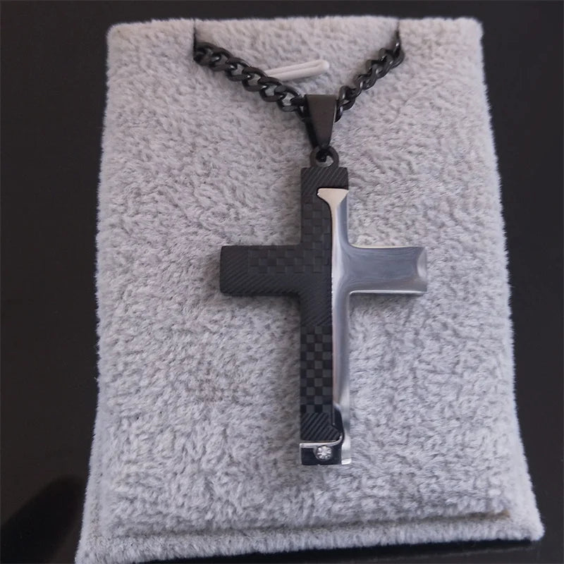 Stainless Steel Cross Pendant Necklace