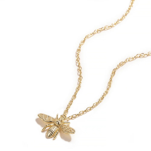 925 Sterling Silver Bee Pendant Necklace