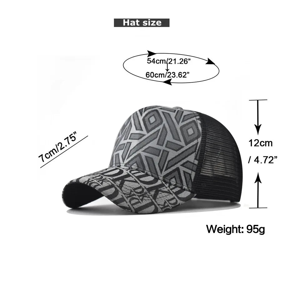 2025 UrbanEdge™ Plaid Mesh Baseball Cap – Unisex Summer Streetwear Essential