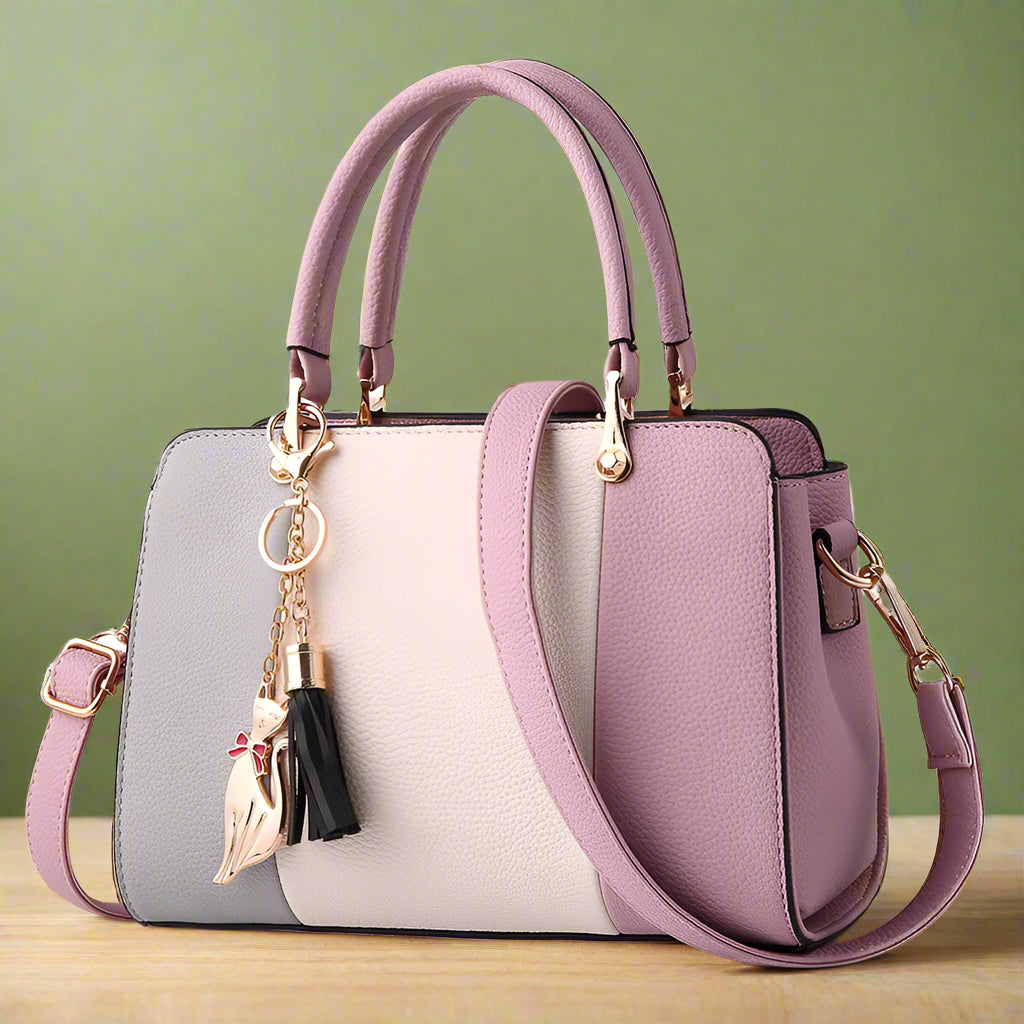 Elegant Two-Tone Leather Bag