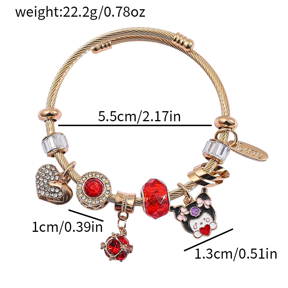 Sanrio Hello Kitty & Kuromi Charm Bracelet