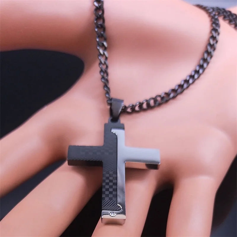 Stainless Steel Cross Pendant Necklace
