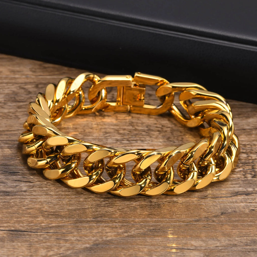 Dominus Cuban Chain Bracelet - Gold