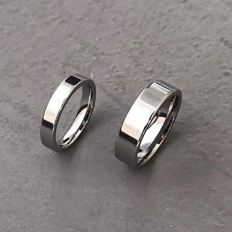 Stainless Steel Band Ring – Matte Finish for Men