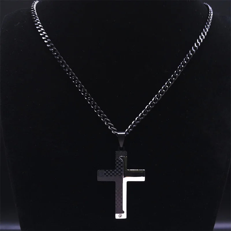 Stainless Steel Cross Pendant Necklace