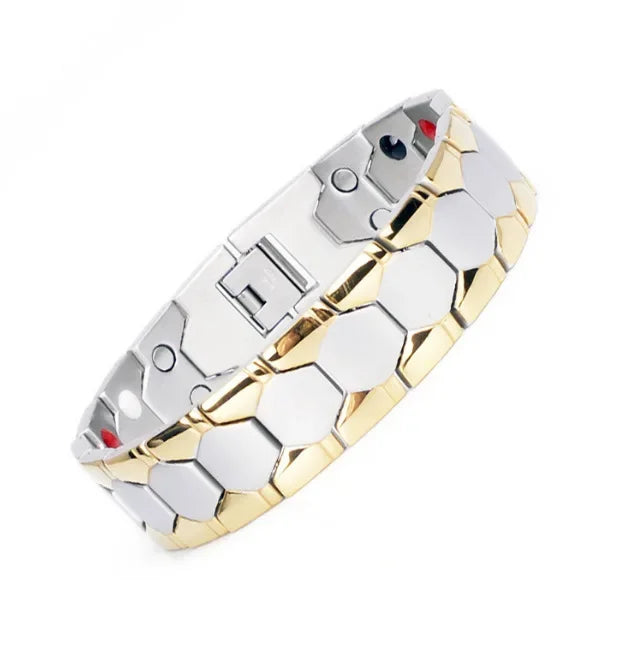 Black Stainless Steel Magnetic Therapy Bracelet