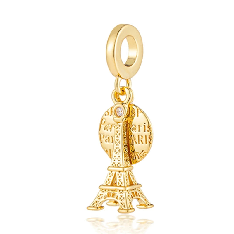 Gold-Plated Charm Collection– 925 Sterling Silver Compatible Beads for DIY Bracelets