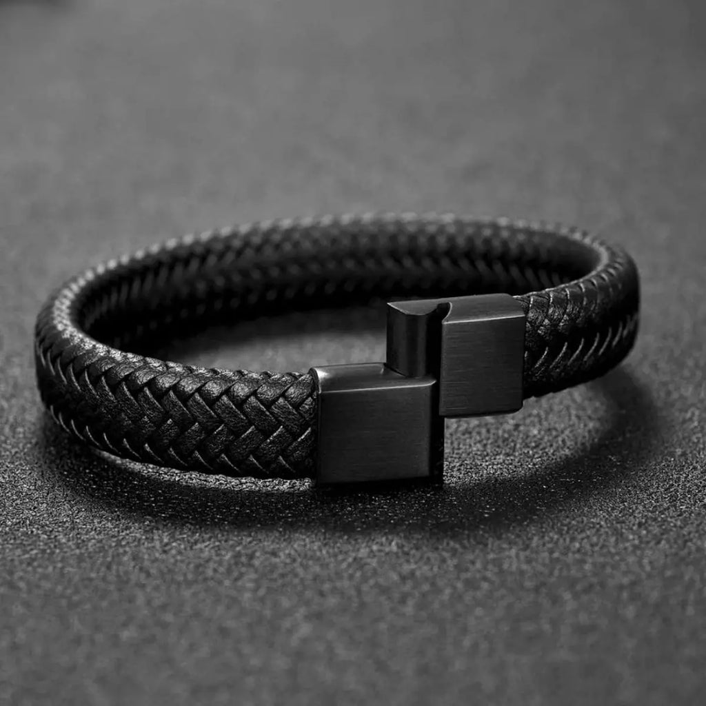 Classic Woven Leather Bangle