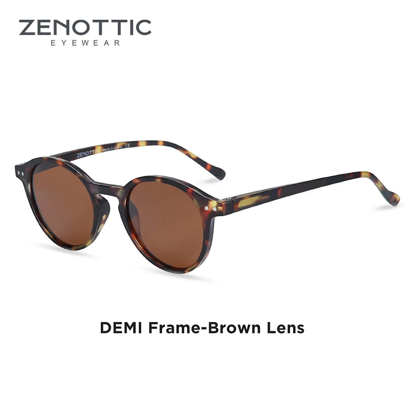 ZENOTTIC Retro Round Polarized Sunglasses – UV400 Protection