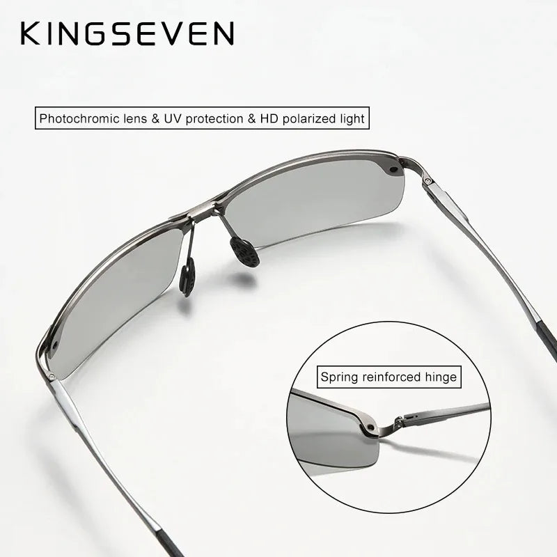 KINGSEVEN Men's Photochromic Polarised Sunglasses