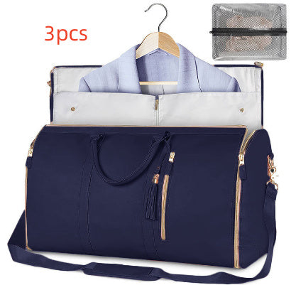 Large Capacity Travel Duffle Bag – Women's Foldable Suit & Clothes Organizer