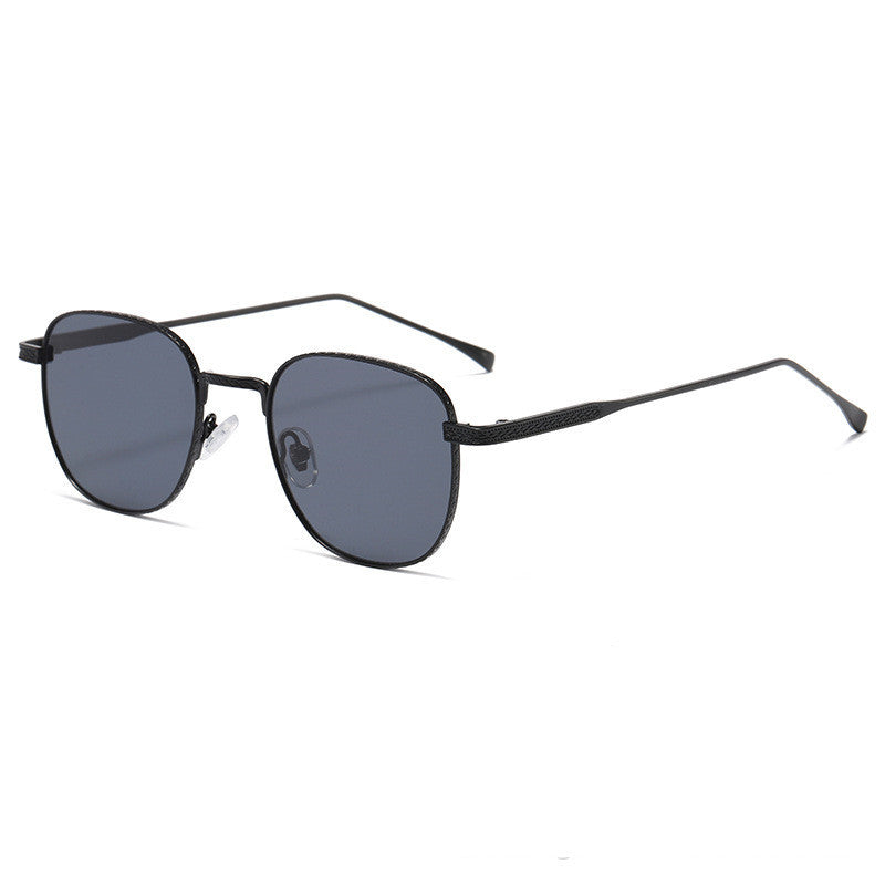 Women's Dark Sunglasses with Elegant Thin Metal Frame – UV400 Protection