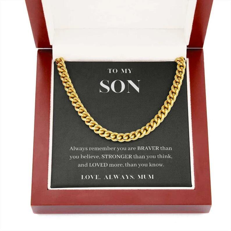 Luxury Cuban Link Chain – Premium Gold/Platinum Finish, Gift Box Set