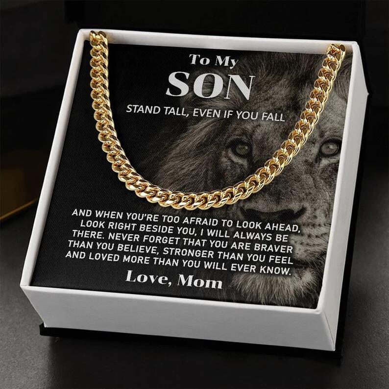 Luxury Cuban Link Chain – Premium Gold/Platinum Finish, Gift Box Set