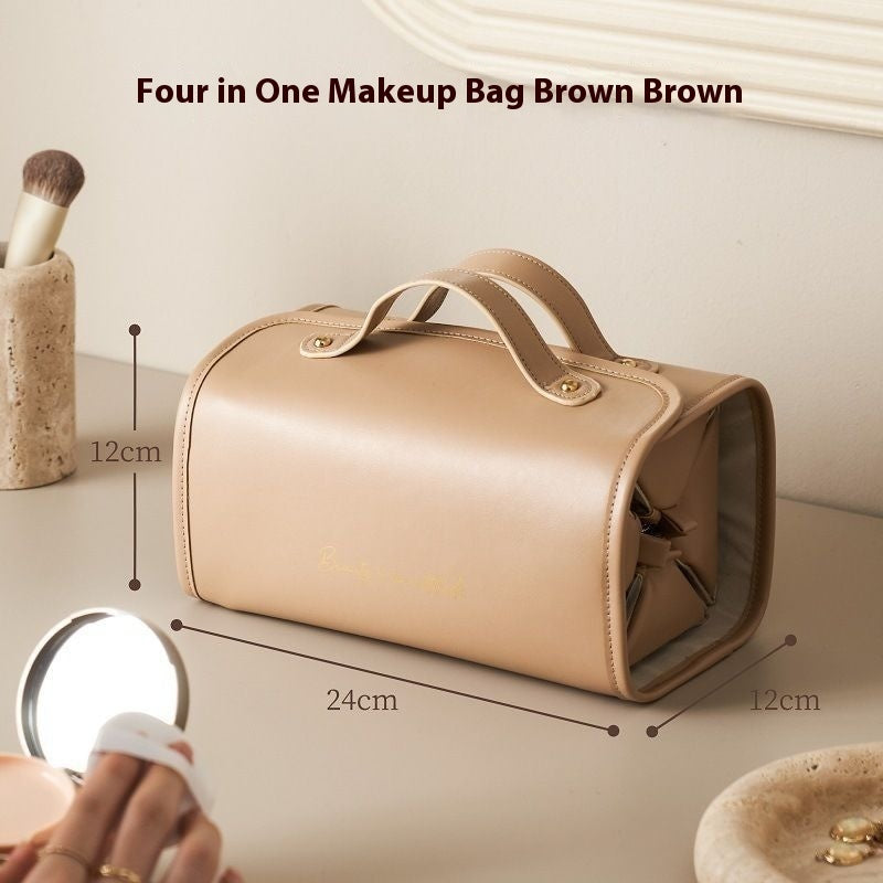 New Folding Cosmetic Bag Large Capacity Portable Handbag Waterproof Travel Storage Washing Bag For Women-3