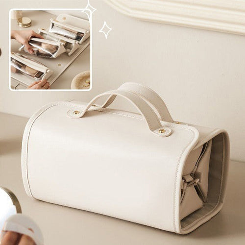 New Folding Cosmetic Bag Large Capacity Portable Handbag Waterproof Travel Storage Washing Bag For Women-0