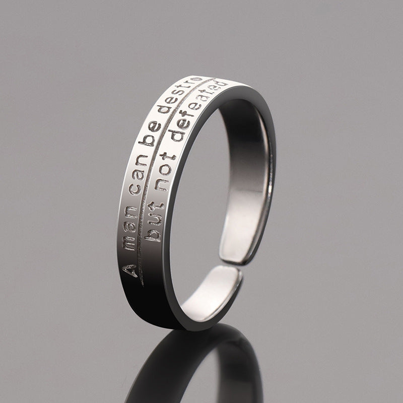 Old Man And Sea Men Single Ring