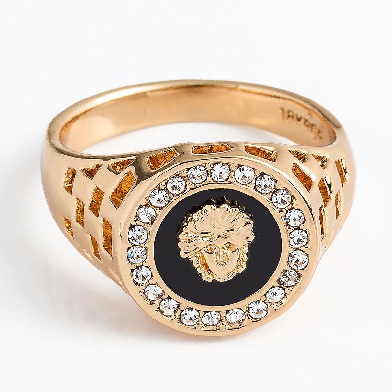 Bold Lion Head Men's Ring – Diamond Cut Statement Ring (Gold/Silver)